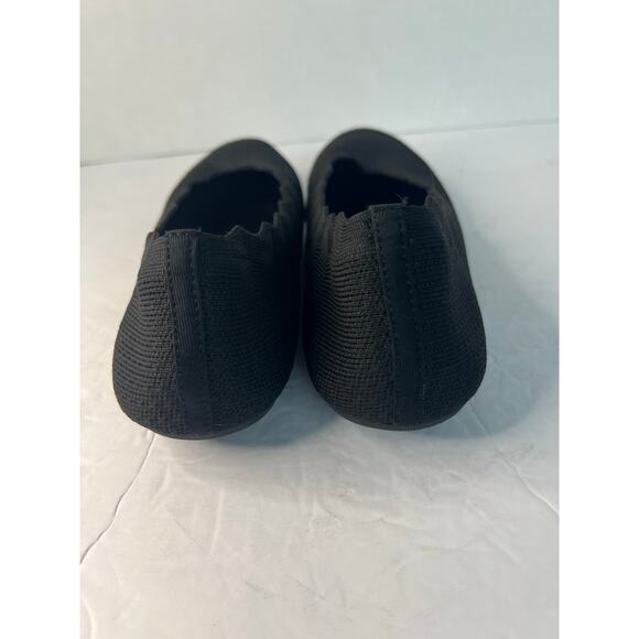 Skechers Cleo Black Scalloped Memory Foam Air Cooled Fabric SlipOn Flat Shoes 11 - Picture 10 of 13